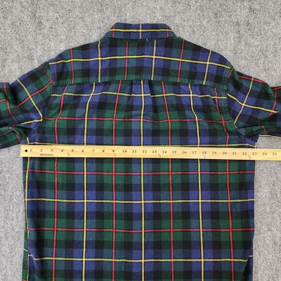LL Bean Shirt Mens Medium Scotch Plaid Flannel Traditional Long Sleeve Outdoor - Picture 4 of 16